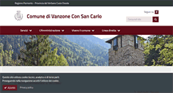 Desktop Screenshot of comune.vanzoneconsancarlo.vb.it