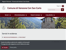 Tablet Screenshot of comune.vanzoneconsancarlo.vb.it